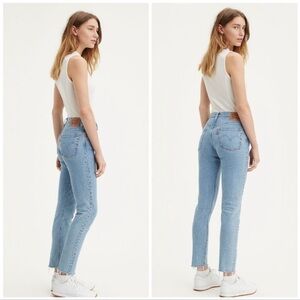 Levi’s 501 S Skinny Raw Hem Straight Jeans Size 26